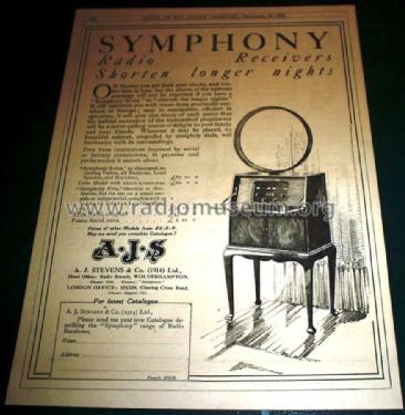 Symphony Five Bureau Model; AJS Brand Stevens AJ (ID = 2137230) Radio