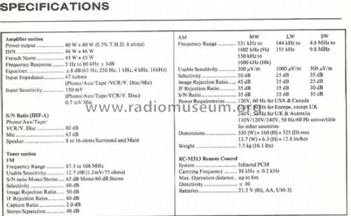 AV Control Center AV-M313 U; Akai Electric Co., (ID = 2594214) Radio