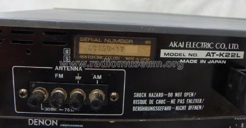 FM AM Stereo Tuner AT-K22L; Akai Electric Co., (ID = 2469702) Radio