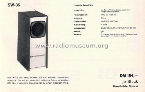 Jet Stream System Speaker SW-35 Speaker-P Akai Electric Co.,  |Radiomuseum.org