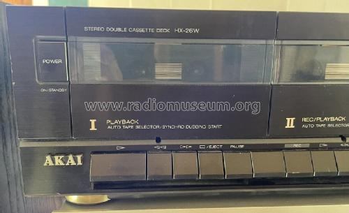 Stereo Double Cassette Deck HX-26W; Akai Electric Co., (ID = 2982488) Sonido-V