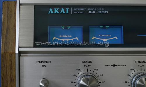 Stereo Receiver AA-930; Akai Electric Co., (ID = 3115989) Radio