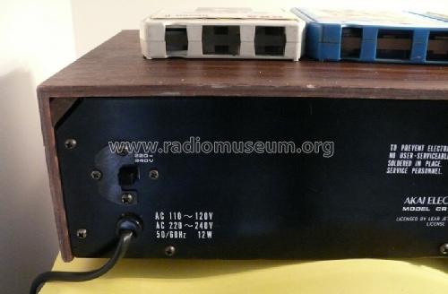 8 Track Stereo Cartridge Deck CR-83D; Akai Electric Co., (ID = 1208500) R-Player