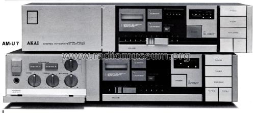 Stereo Integrated Amplifier AM-U7; Akai Electric Co., (ID = 1793007) Ampl/Mixer