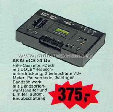 CS-34-D; Akai Electric Co., (ID = 1763388) R-Player