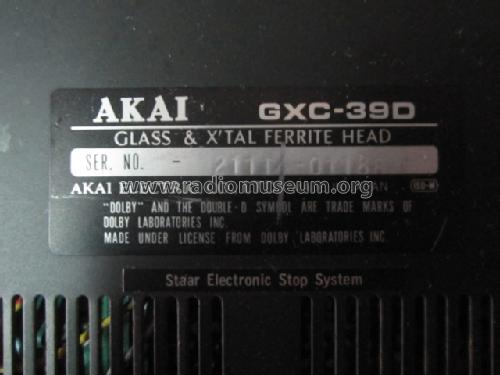 GXC-39D; Akai Electric Co., (ID = 1187409) R-Player