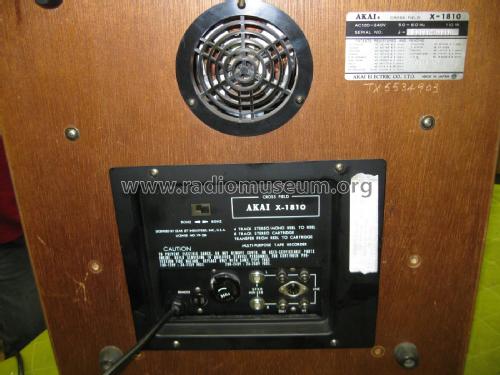 Multi-Purpose Tape Recorder X-1810 D; Akai Electric Co., (ID = 2330238) R-Player