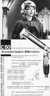 C60; AKG Acoustics GmbH; (ID = 770137) Microphone/PU