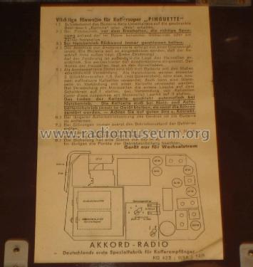 Pinguette U56; Akkord-Radio + (ID = 2616412) Radio