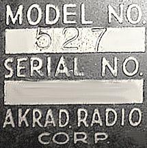 Regent 527; Akrad Radio (ID = 655110) Radio