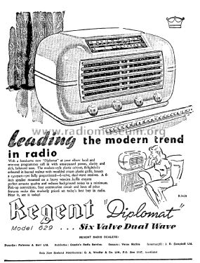 Regent Diplomat 629; Akrad Radio (ID = 2893714) Radio