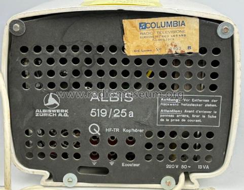 HF-TR Empfänger 519/25A; Albis, Albiswerke AG (ID = 3094551) Radio