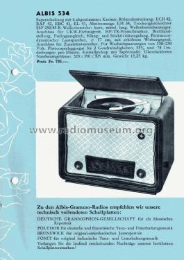 534; Albis, Albiswerke AG (ID = 2564462) Radio