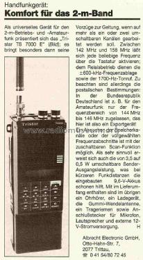 Tristar TS-7000E; Albrecht Marke, (ID = 1031490) Amat TRX