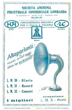 Altoparlante a Tromba LM 31 Record; Alcis - Società (ID = 3051772) Speaker-P