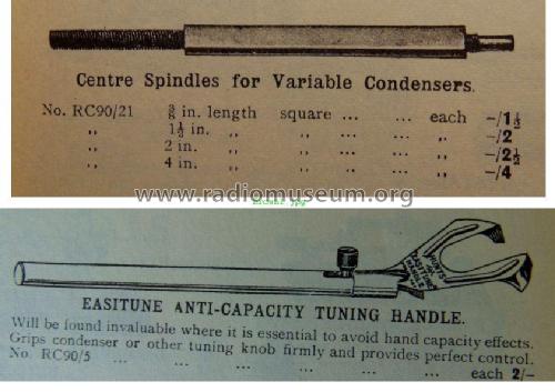 Condenser Handles - Manches de Condensateur ; Unknown Europe (ID = 2101712) Misc