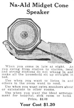 Na-Ald Midget Cone Speaker ; Alden-Napier (ID = 2637104) Lautspr.-K