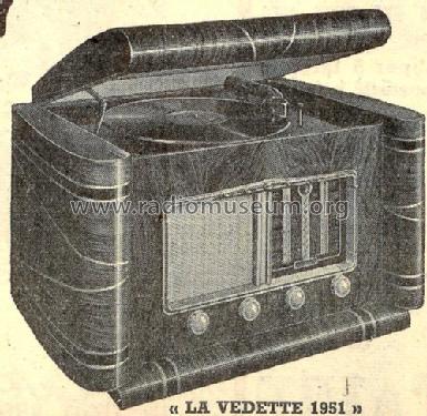 Vedette 1951 ; Alfar Electronic; (ID = 463953) Radio