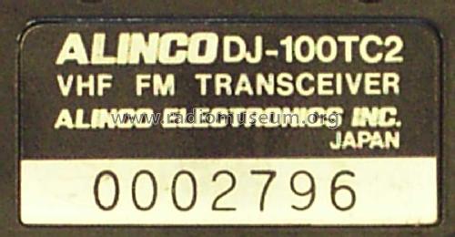 VHF FM Transceiver DJ-100TC2; Alinco Inc.; Osaka (ID = 2585039) Amat TRX