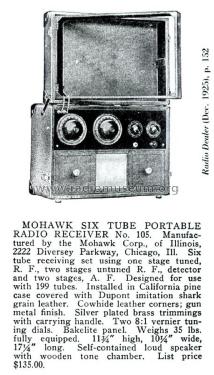 Mohawk Portable No. 105; All American Mohawk, (ID = 1939381) Radio