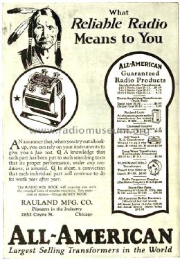 Rauland AF Transformer R-12, R-21, R-13; All American Mohawk, (ID = 1302866) Radio part