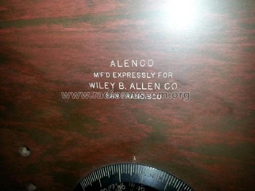 Alenco 5-Tube Receiver ; Allen Company, Wiley (ID = 1709724) Radio