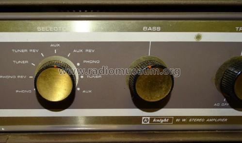 Knight 20 W Stereo Amplifier 83YX927; Allied Radio Corp. (ID = 2659425) Ampl/Mixer