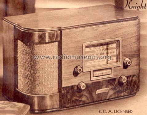 Knight 6 Tube 2 Band AC Superhet Order #A10815; Allied Radio Corp. (ID = 234408) Radio