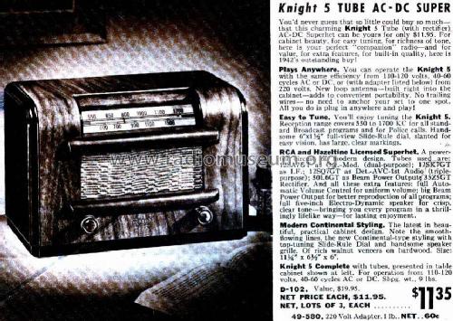 Knight D-102 ; Allied Radio Corp. (ID = 666468) Radio