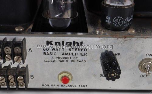 Knight 60 Watt Stereo Basic Amplifier KB-85; Allied Radio Corp. (ID = 2788881) Ampl/Mixer