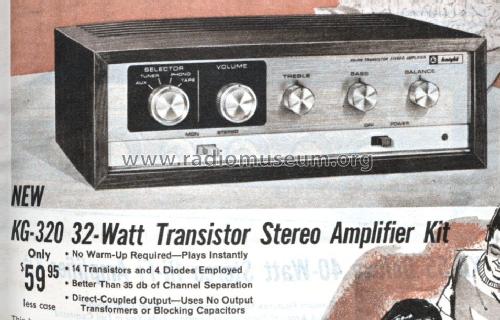 Knight KG-320 stereo amplifier; Allied Radio Corp. (ID = 3003918) Kit