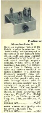 Knight Kit Wireless Broadcaster 705; Allied Radio Corp. (ID = 2753545) Bausatz