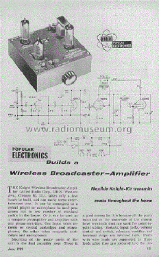 Knight Kit Wireless Broadcaster 706 Ch= 83 Y 706; Allied Radio Corp. (ID = 1720020) Kit