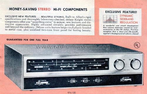 Knight KN-120 Ch= 92SU423; Allied Radio Corp. (ID = 1752393) Radio