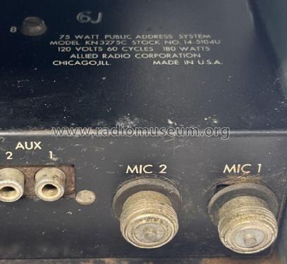 Knight Public Address System KN3275C ; Allied Radio Corp. (ID = 2910397) Ampl/Mixer