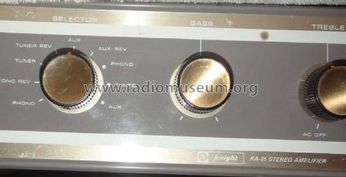 Knight Stereo Amplifier KA-25; Allied Radio Corp. (ID = 2096491) Ampl/Mixer