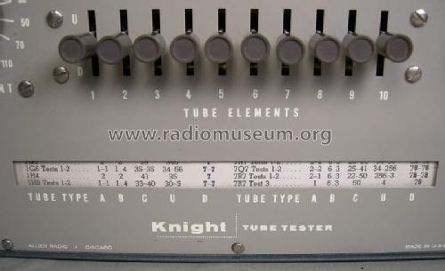 Knight Tube Tester RK520; Allied Radio Corp. (ID = 1075005) Equipment