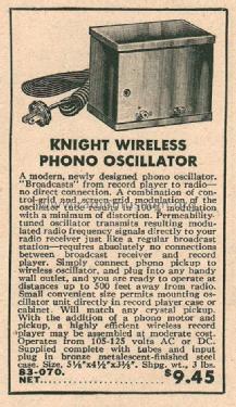 Knight Wireless phono oscillator 070; Allied Radio Corp. (ID = 2753801) Commercial Tr