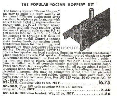 Ocean Hopper 83-225; Allied Radio Corp. (ID = 2726741) Kit