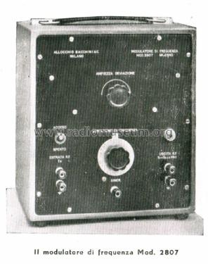 Modulatore di Frequenza 2807; Allocchio Bacchini (ID = 2654797) Equipment