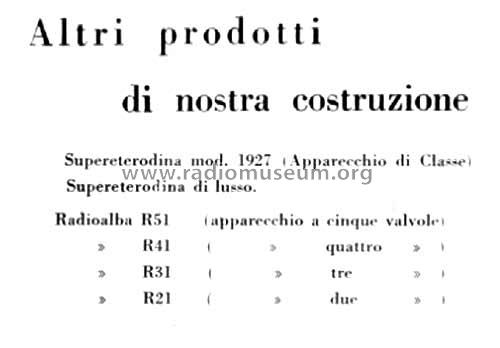 Radioalba R21; Allocchio Bacchini (ID = 1922254) Radio