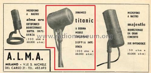 Microfono Dinamico Titanic; Alma - Azienda (ID = 2911762) Microphone/PU