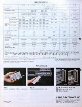 Alpage Stereo Cassette Tape Deck AL-300; Alpine Electronics, (ID = 1881106) Ton-Bild