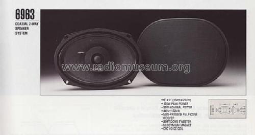 Coaxial 2-Way Speaker System 6963; Alpine Electronics, (ID = 2810081) Parleur