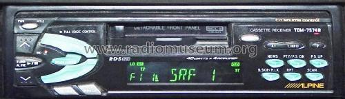 FM/AM/RDS Cassette Receiver TDM-7574R; Alpine Electronics, (ID = 3074658) Car Radio