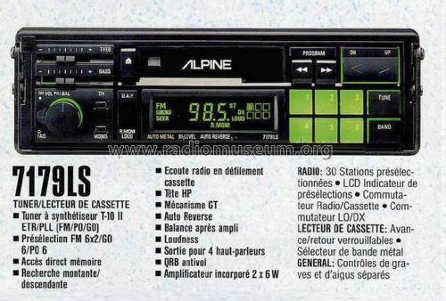 Digital Tuner Cassette 7179LS; Alpine Electronics, (ID = 2809808) Car Radio