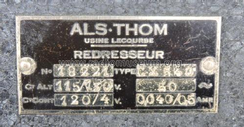 Redresseur CX540; Alsthom Als-Thom; (ID = 1737494) A-courant