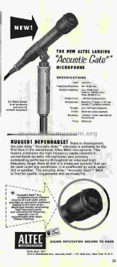 Acoustic Gate Dynamic Microphone 680A; Altec Lansing Corp.; (ID = 2986389) Mikrofon/TA