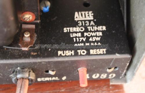 AM-FM Stereo Tuner 313A; Altec Lansing Corp.; (ID = 1973548) Radio