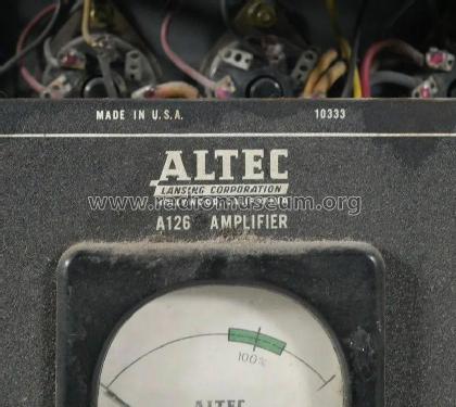 Amplifier A126; Altec Lansing Corp.; (ID = 2719574) Verst/Mix